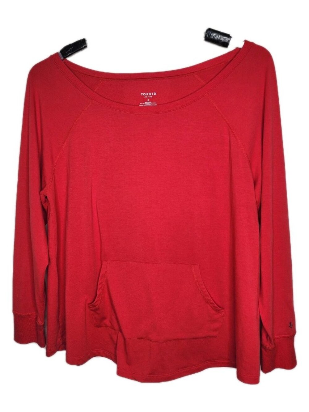 Torrid Soft Pullover Scoop Neck Lounge Sweatshirt Red Size 4